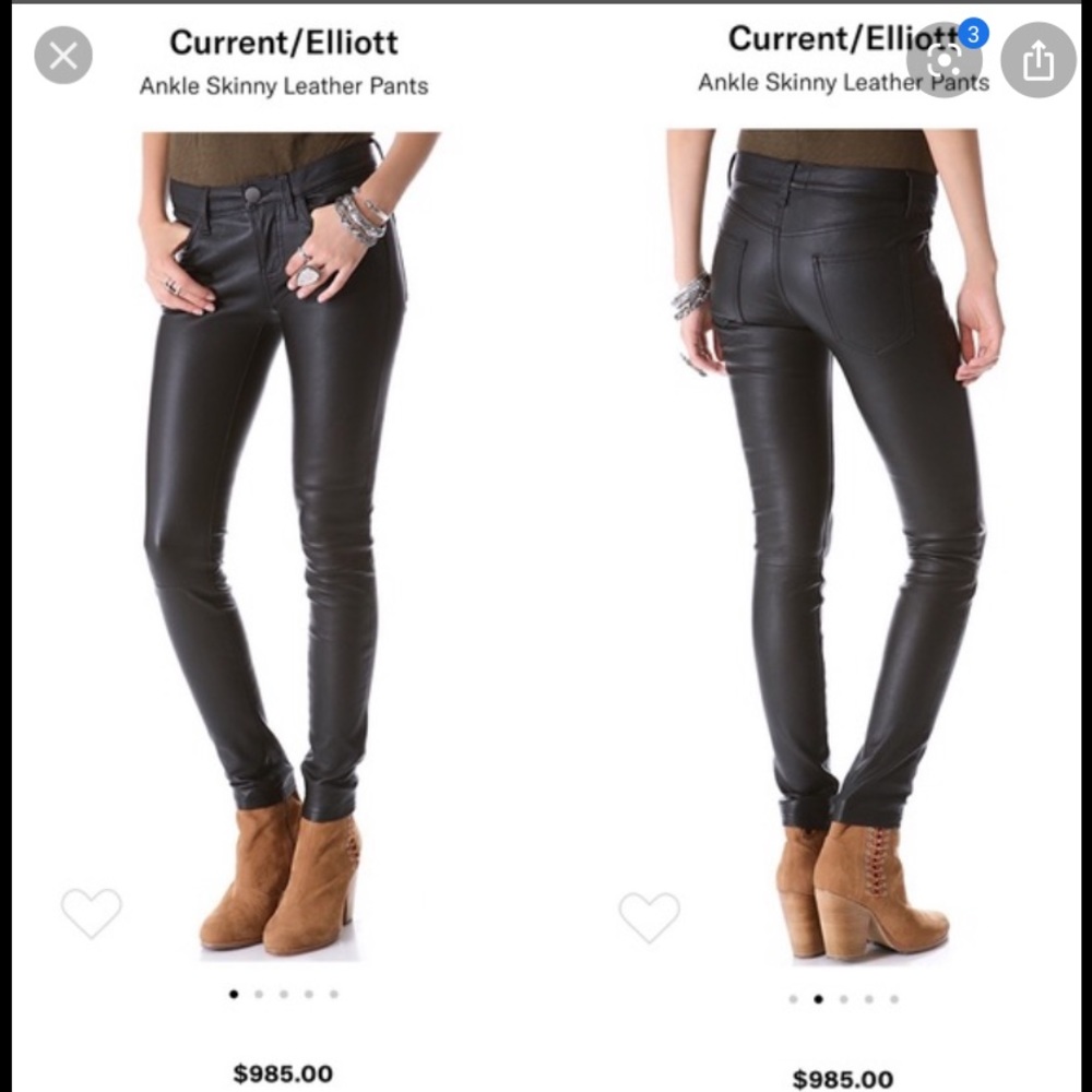 Current Elliot the leather skinny pant.Size 25 new